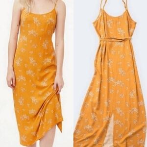 NWT: Aeropostale Yellow Floral Slip Dress, Size Large